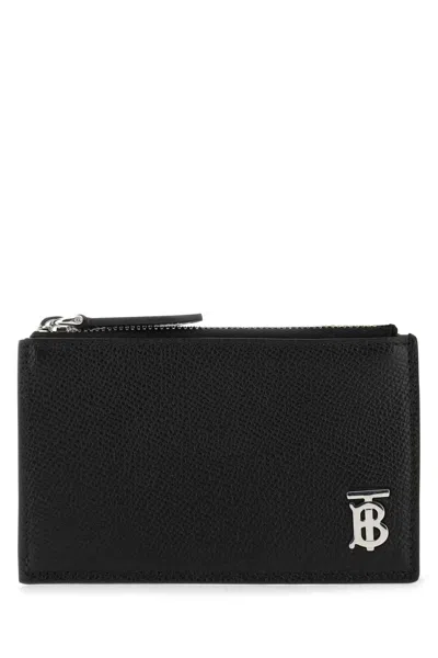 Burberry Men Black Leather Card Holder