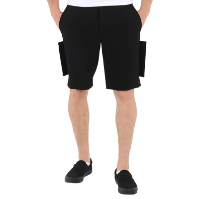 Pre-owned Burberry Men's Black Panel-detail Tailored Shorts