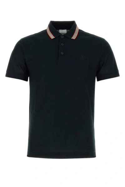Burberry Men Black Piquet Polo Shirt