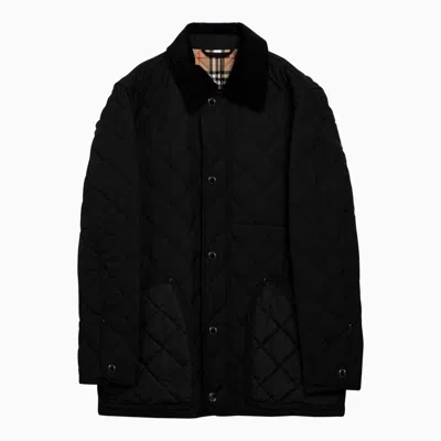 Burberry Men's Black Quilted Twill Jacket For Ss24