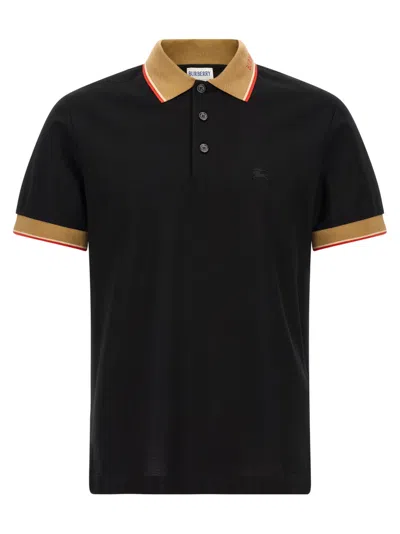 Burberry Men Black Regular Logo Polo