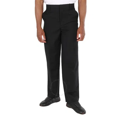 Burberry Men's Black Straight-leg Wool Mohair Trousers