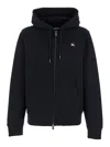 Burberry Men Black Sweatshirt With Ekd Embroidery On The Front And Logo Print On The Rear In Cotton In Blue