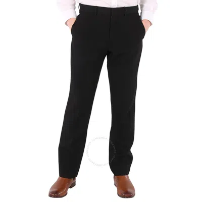 Burberry Men's Black Tailored Straight Leg Virgin Wool Pants