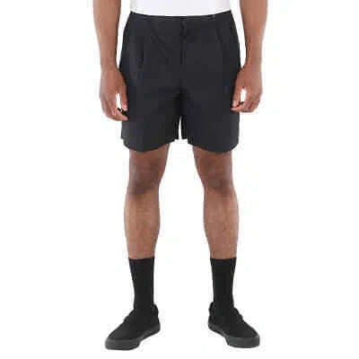 Pre-owned Burberry Men's Black Technical Cotton Tailored Shorts