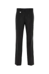 Burberry Suit Pants In Navy Blue Wool. Straight-leg Cut. Zippered Closure And Belt Clip. In Black