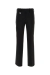 Burberry Suit Pants In Navy Blue Wool. Straight-leg Cut. Zippered Closure And Belt Clip. In Black