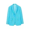 Burberry Men's Bright Opal Blue Wool Tailored Jacket In Blue