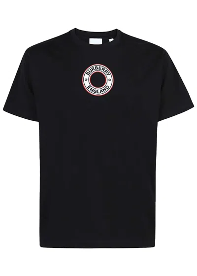 Pre-owned Burberry Men's  Archway Logo Applique T-shirt In Black White Red In Multi