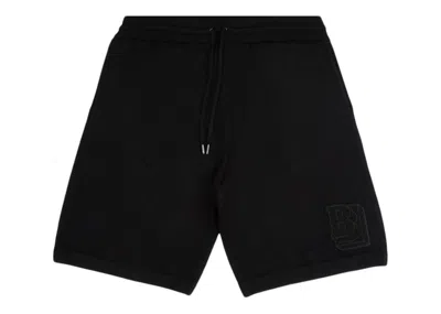 Pre-owned Burberry Men's  B Branded Knitted Shorts In Black