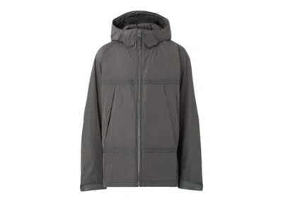 Pre-owned Burberry Men's  Back Rubber Logo Windbreaker Jacket In Dark Grey