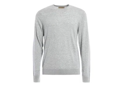 Pre-owned Burberry Men's  Cashmere Blend Crewneck Sweatshirt In Grey