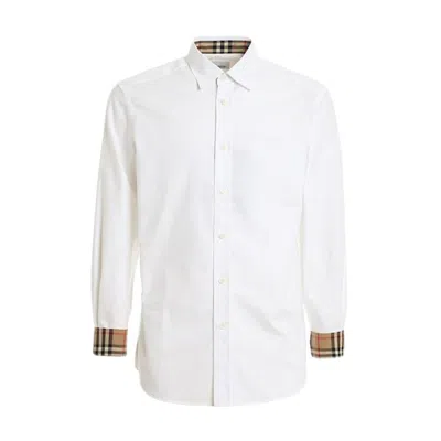 Pre-owned Burberry Men's  Celeste Shirt In White