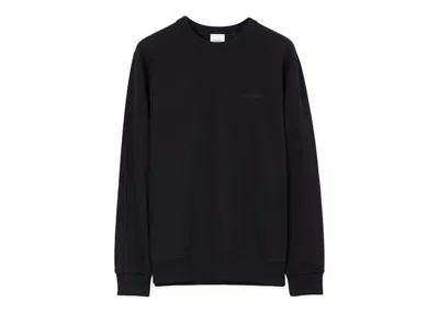 Pre-owned Burberry Men's  Check Ekd Cotton Sweatshirt In Black