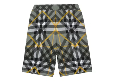 Pre-owned Burberry Men's  Check Knit Shorts In Grey