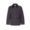 Burberry Diamond Quilted Jacket With Corduroy Collar In Black
