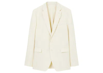 Pre-owned Burberry Men's  Classic Lapels Single Breasted Blazer In White