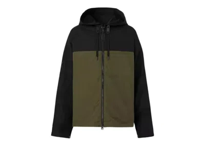 Pre-owned Burberry Men's  Compton Lightweight Jacket In Black/green