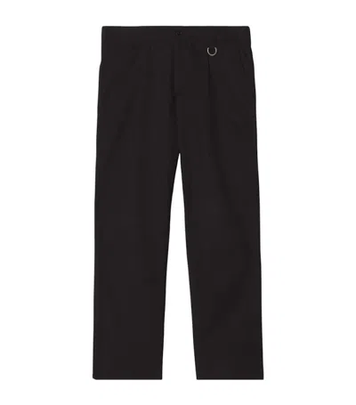 Pre-owned Burberry Men's  Cotton Gabardine Tailored Trousers In Black