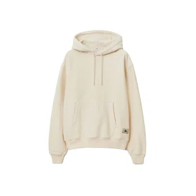 Pre-owned Burberry Men's  Cotton Hoodie In Soap In White