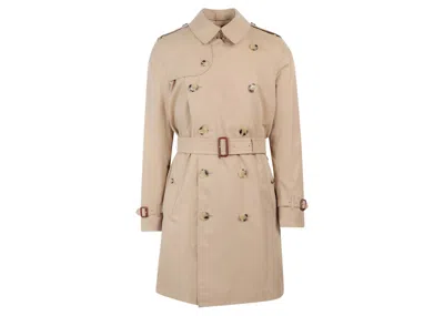Pre-owned Burberry Men's  Cotton Short Trench Coat In Beige