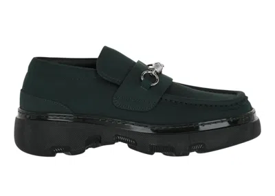 Pre-owned Burberry Men's  Creeper Clamp Loafers Sneakers In Green