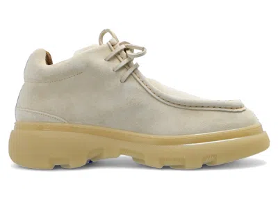 Pre-owned Burberry Men's  Creeper Suede Laceup Sneakers In Clay In Brown