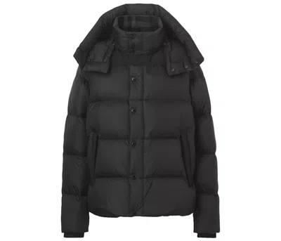 Pre-owned Burberry Men's  Detachable Sleeve Hooded Puffer Jacket In Black