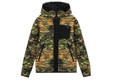 Pre-owned Burberry Men's  Down Graphic Printed Jacket In Dark Fern Green