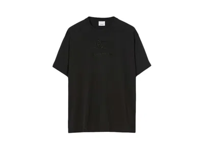 Pre-owned Burberry Men's  Ekd Cotton T-shirt (80727501) In Black