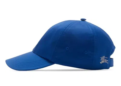 Pre-owned Burberry Men's  Ekd Logo Embroidered Baseball Cap In Blue