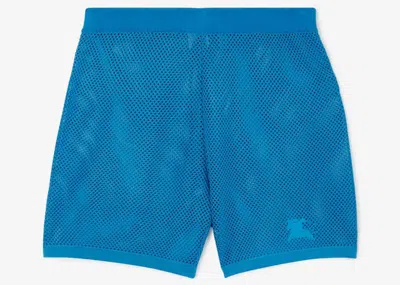 Pre-owned Burberry Men's  Ekd Mesh Shorts In Blue