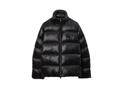 Pre-owned Burberry Men's  Ekd Nylon Puffer Jacket In Black