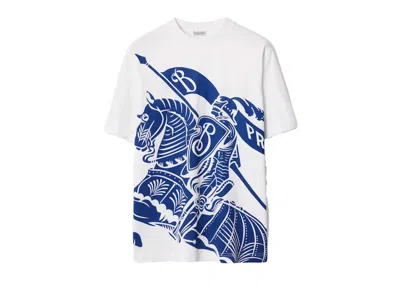 Pre-owned Burberry Men's  Ekd Print Cotton T-shirt In Knight