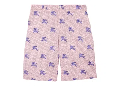 Pre-owned Burberry Men's  Ekd Tb Monogram Shorts In Pink