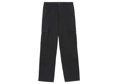 Pre-owned Burberry Men's  Elasticated Waistband Cargo Pants In Black