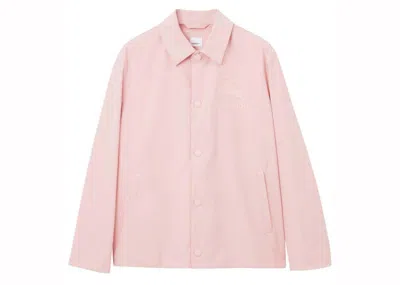 Pre-owned Burberry Men's  Embroidered Ekd Logo Jacket In Pink