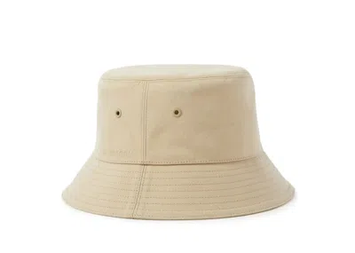 Pre-owned Burberry Men's  Embroidered Logo Bucket Hat In Honey
