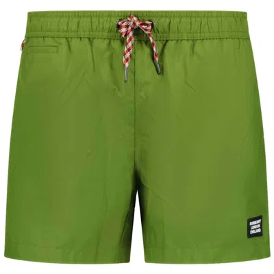 Pre-owned Burberry Men's  Ford Swim Shorts In Green