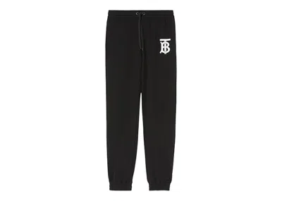 Pre-owned Burberry Men's  Gresham Tb Sweatpants In Black