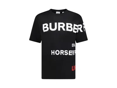 Pre-owned Burberry Men's  Horseferry Print Cotton T-shirt In Black