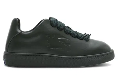 Pre-owned Burberry Men's  Leather Box Sneaker Sneakers In Dark Green