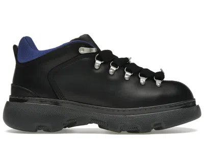Pre-owned Burberry Men's  Leather Trek Boot Sneakers In Black