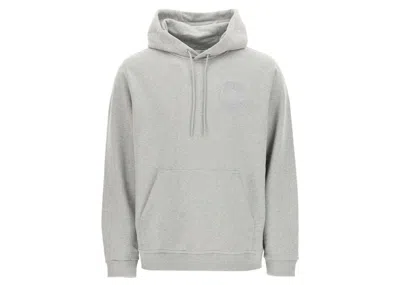 Pre-owned Burberry Men's  Letter Graphic Appliqué Hoodie In Pale Grey Melange
