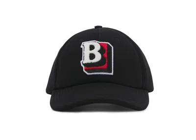 Pre-owned Burberry Men's  Letter Graphic Cotton Baseball Cap In Black/red/white