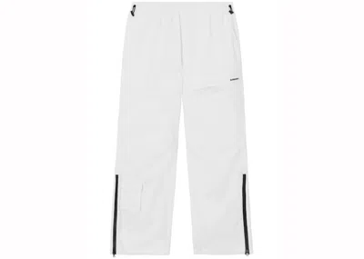 Pre-owned Burberry Men's  Logo Patch Trackpants In White