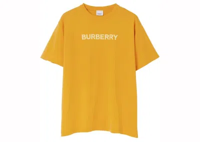 Pre-owned Burberry Men's  Logo Print Cotton T-shirt In Yellow