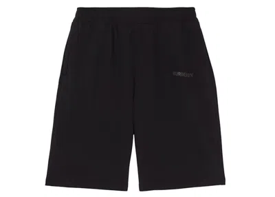 Pre-owned Burberry Men's  Logo Print Stretch Cotton Shorts In Black