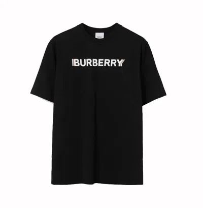 Pre-owned Burberry Men's  Logo Print T-shirt In Black/white In Multi