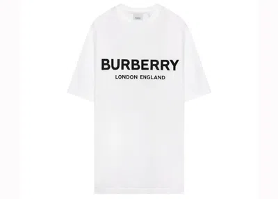 Pre-owned Burberry Men's  Logo Print T-shirt In White